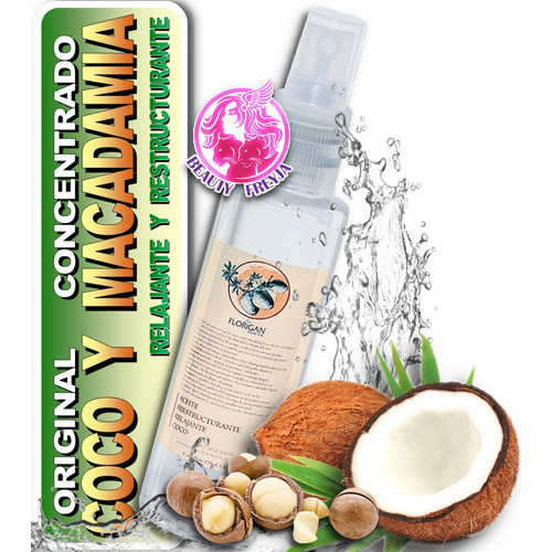 Aceite De Coco Y Macadamia Hidratante Cabello Florigan 125ml