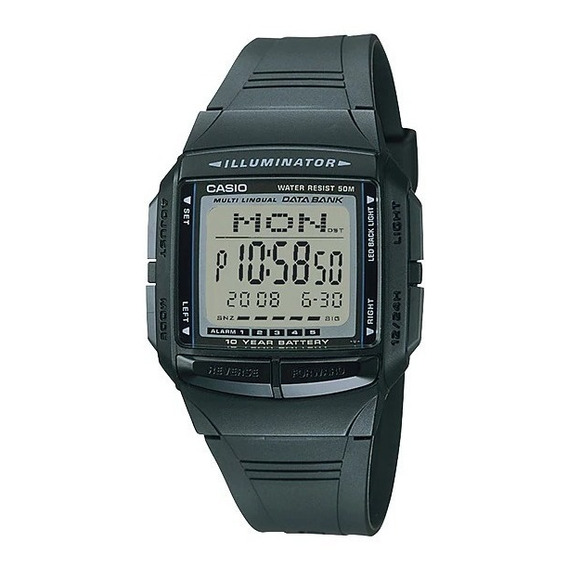 Casio Db 36 1a /correa Resina/alarma Multifuncion/telememo