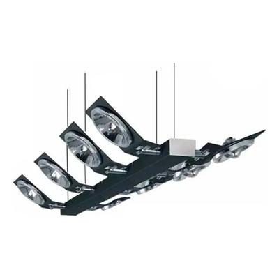 Colgante Plafon 8 Luces Ar111 Apto Led Moderno Deco Negro