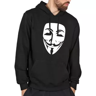 Buzo Canguro Anonymous Hacker Capucha Nenes Adultos Unisex