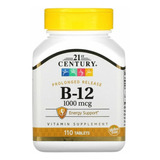 Vitamina B12 1000mcg 110 Tablets Importada 21st Century