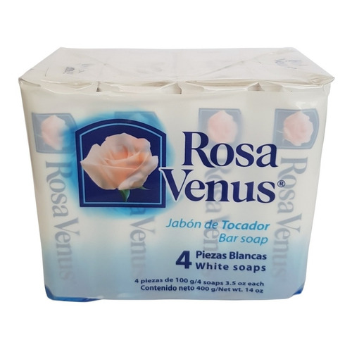 Pack Jabón (barra) Rosa Venus 4x100g Blanco