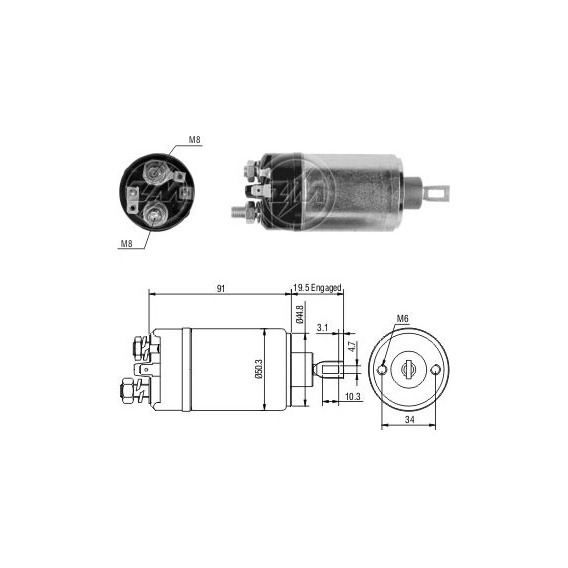 Solenoide Automatico Arr. Chevrolet Chevette 1.4 76/81