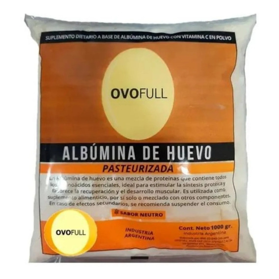 Albúmina De Huevo Deshidratada Ovofull 1 Kg Proteína Claras