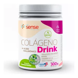 Colágeno Hidrolisado Drink + Ácido Hialurônico  Pote 300g Pó