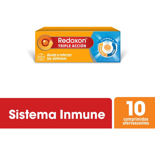 Redoxon Triple Acción Full Vitamina C D Zinc Efervescente 10