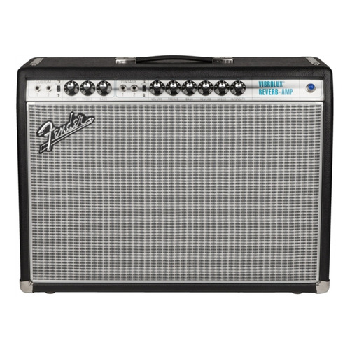 Amplificador Fender Vintage Modified Series '68 Custom Vibrolux Reverb Valvular para guitarra de 35W color negro 220V