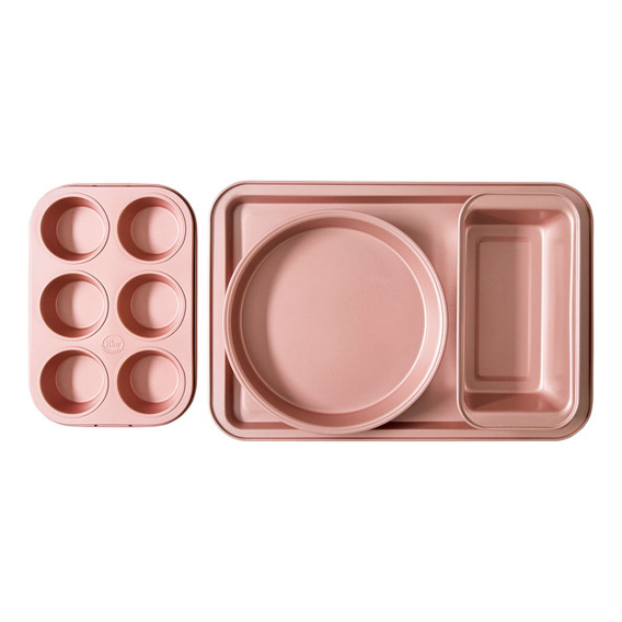 Set De 4 Moldes Antiadherente Ilko Rose Gold