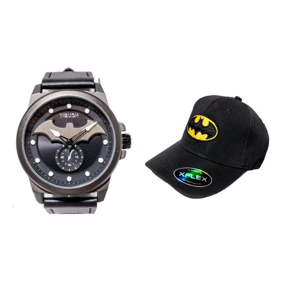 Combo Reloj De Batman Dc Comics Casual + Gorra