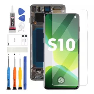 Oem Para Samsung S10 Sm-g973 Con Marco Pantalla Lcd Original