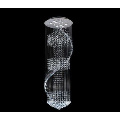 Colgante 10 Luces Esmeralda Apto Led Gu10 Deco Moderno Mg Cromo