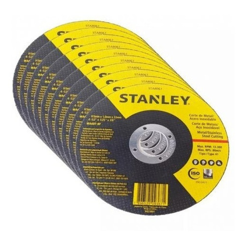Caja Set 25 Discos De Corte Amoladora 115x1.0mm Stanley 
