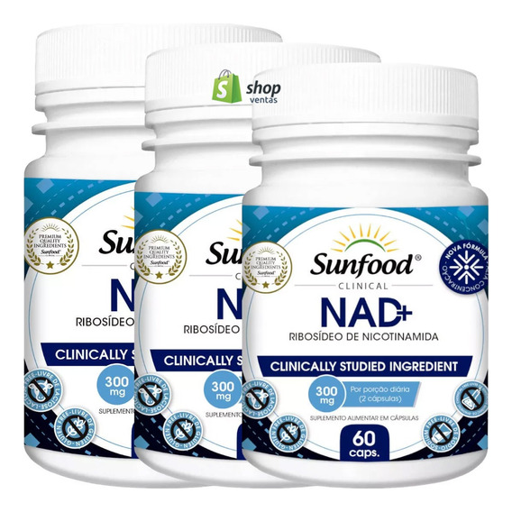 Nad+ Ribosido De Nicotinamida 300 Mg 180 Cáps Envío Gratis 