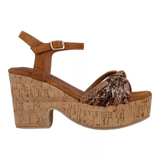 Sandalia Plataforma Mujer Fagus Brown 4ss11522