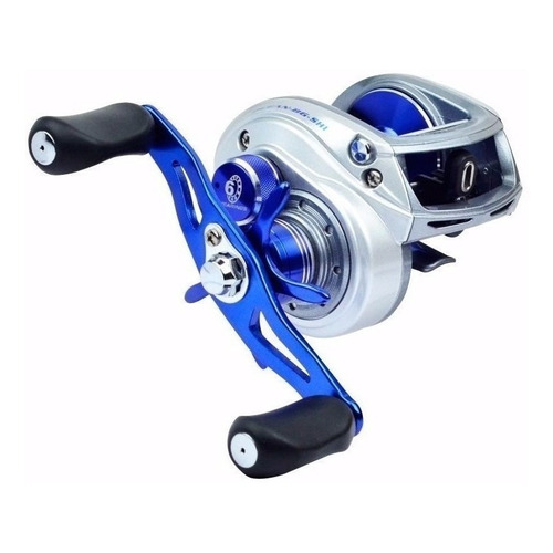 Reel rotativo Marine Sports Contender GTO Ocean BG izquierdo color plateado