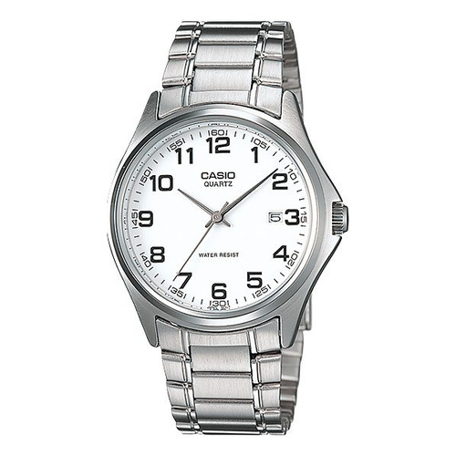 Reloj Casio Caballero Blanca Mtp-1183a-7bdf Color de la correa Plateado Color del bisel Plateado Color del fondo Blanco