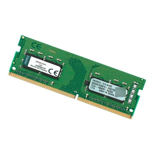 Memoria RAM ValueRAM gamer color verde 4GB 1 Kingston KVR24S17S6/4