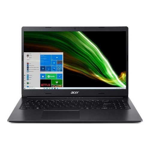 Laptop Acer Aspire 3 A315-23G negra 15.6", AMD Ryzen 7 3700U  8GB de RAM 256GB SSD, AMD Radeon 625 60 Hz 1366x768px Windows 10 Home