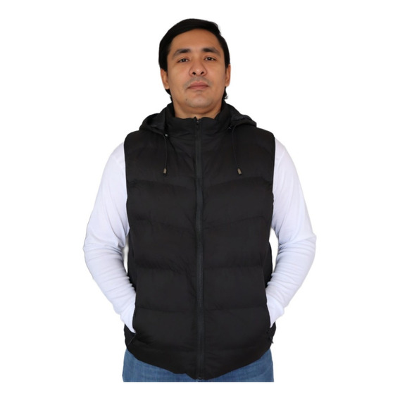 Chaqueta Sin Mangas Acolchada Con Capucha Removible Hombre Mujer