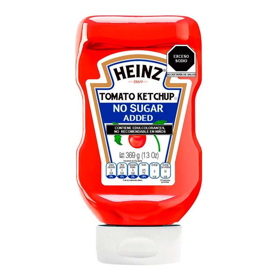 Ketchup Heinz Sin Azúcar Añadida Pet 369g