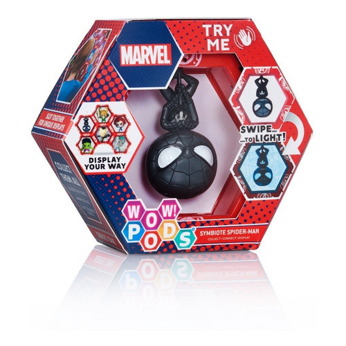 Figura Luminosa Wow Pods Spiderman Monocromo Marvel Symbiote