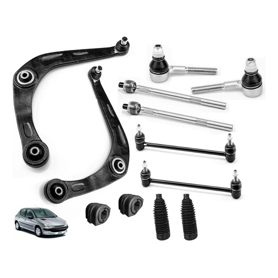 Kit Horquillas Bieletas Terminal Tornillos Peugeot 206 99-08