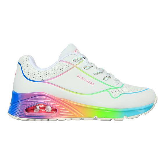 Tenis Mujer Skechers Uno Pop  Of Sunshine - Blanco