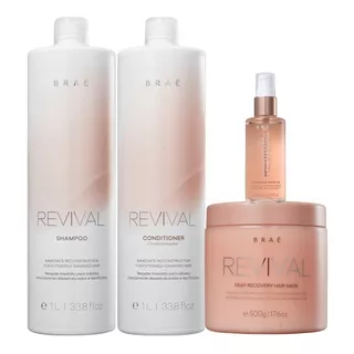 Braé Revival Kit Resgate Shampoo + Cond + Máscara + Óleo 