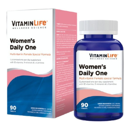 Multivitamínico Women´s Daily One Vitamin Life 90 Tabletas Sabor Sin sabor