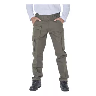 Pantalón Cargo Verde Hombre Mujer Pampero Original 