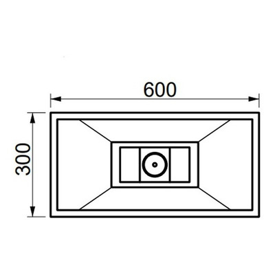 Lampara Colgante Quadra Led Rectangular 60x30cm 34w 