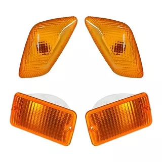 Kit 4 Cuartos Frontal Y Lateral Ambar Jeep Wrangler Tj 97-06