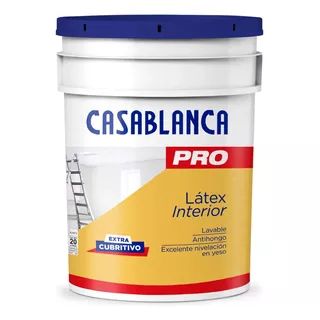 Casablanca Profesional Pro Interior Látex Pintura Color Blanco Mate 20l