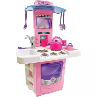 Cozinha Infantil De Brinquedo Completa Grande 16 Acessórios
