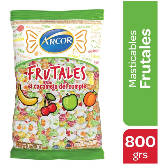 Caramelos Arcor Masticables Fruta 800 Gr