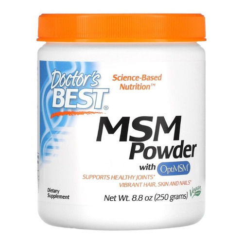 Polvo de azufre orgánico MSM Powder Doctor's Best, 250 gramos