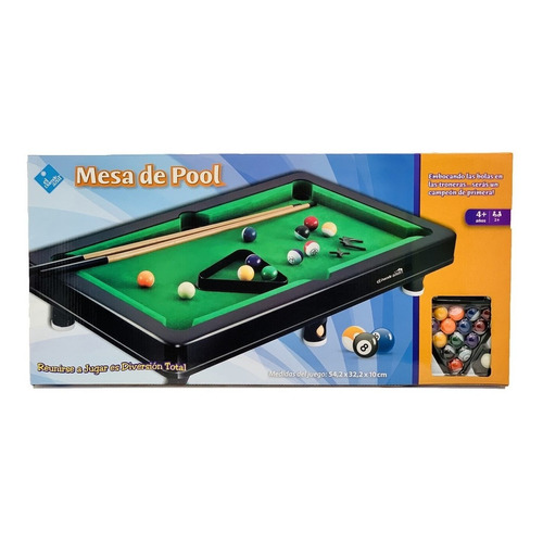 Juego Pool De Mesa 54 X 32 X 10 Cm El Duende Azul Full