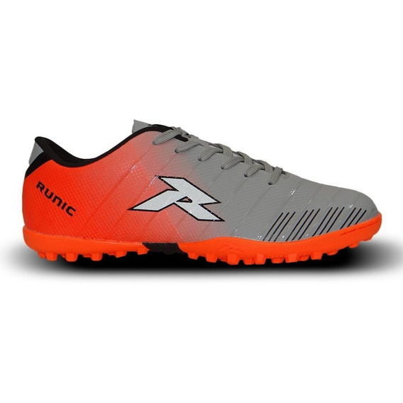 Guayos Runic Terrox Turf Para Hombre-gris/naranja