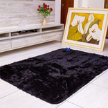 Tapete Sala Quarto Peludo 2,00x1,50 Shaggy Fofinho Casa Laura Enxovais Preto