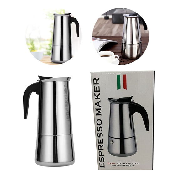 Cafetera Express En Acero Inoxidable 6 Tazas