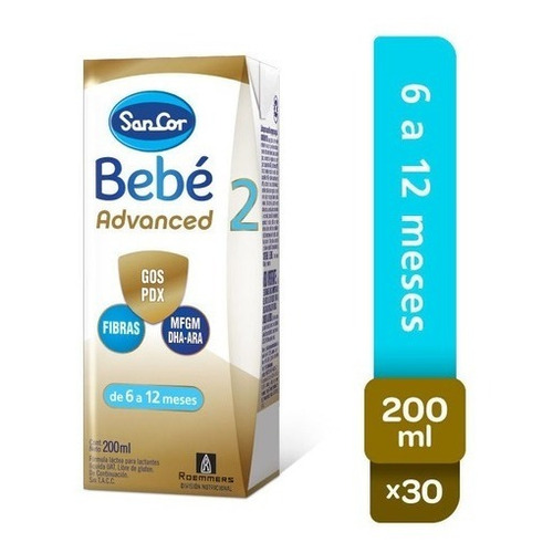 Sancor Bebe Advanced Formula Etapa 2 Brick 30 Unid X 200 Ml