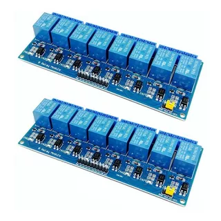 Modulo Relevadores Relay 8 Canales 12v, 2 Piezas