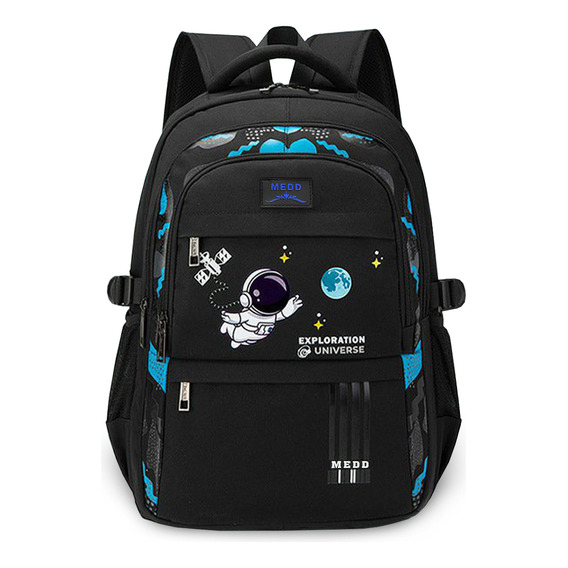 Mochila escolar Iforu Backpack-09N color negro diseño lisa 30L