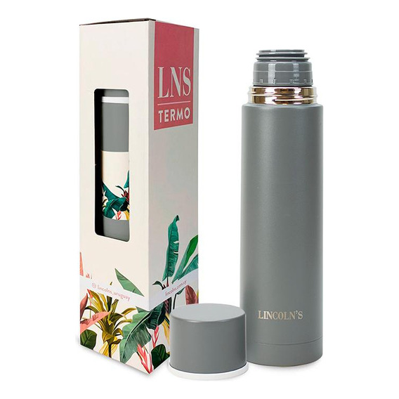 Termo Acero Inoxidable Full Color 750 Ml Lincolns Color Gris