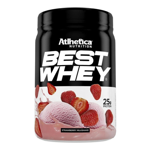 Suplemento en polvo Atlhetica Nutrition  Best Whey Best Whey proteínas sabor strawberry milkshake en pote de 450g