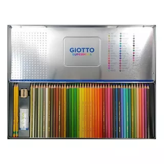 Lata Giotto 50 Pza Lápices De Color Supermina