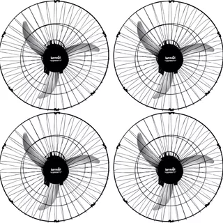 Kit 4x Ventilador Parede Loren Sid Tufão 60cm Potente Bivolt