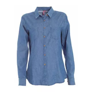 Blusa Denim 2 Bolsillos Mujer M/l  Mike`s