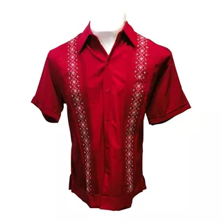 Camisa Guayabera Yucateca Mangacorta Cipre Bordado Artesanal