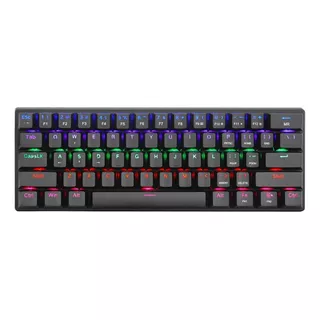 Teclado Gamer T-dagger Arena T-tgk321 Qwerty T-dagger Brown Inglés Us Color Negro Con Luz Rainbow